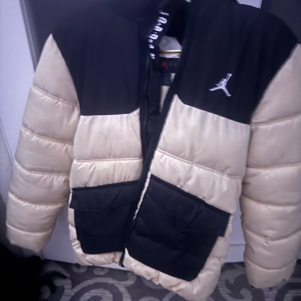 Nike Kids Jacket Black and Cream